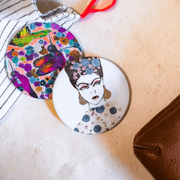Hand Illustrated Pocket Mirror by Sophie Stokes - Loving Small Business